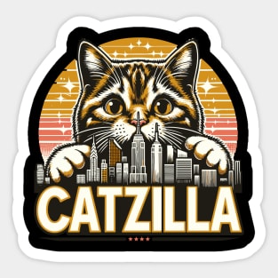 Funny Cat Catzilla Sticker